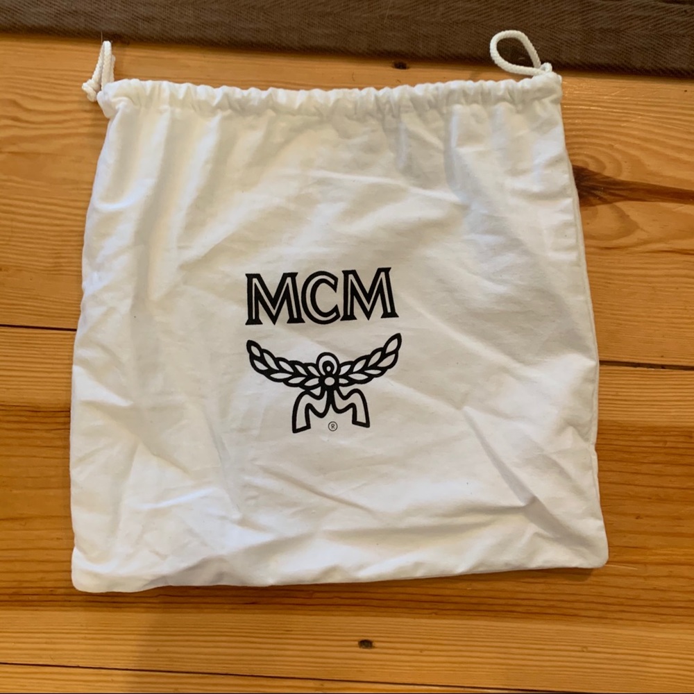 Authentic medium draw string mcm bag